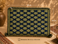 Handwoven Sapphire Kilim Clutch – Indigo Diamond Pattern Edition