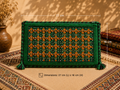Handwoven Emerald Kilim Clutch – Golden Cross Motif Edition